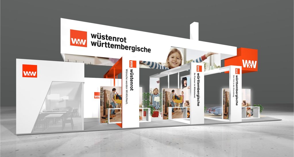 Messekonzept für Wüstenrot & Württembergische Gruppe