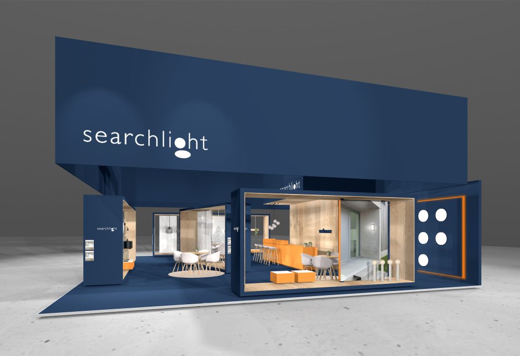 Messekonzept für Searchlight Electric
