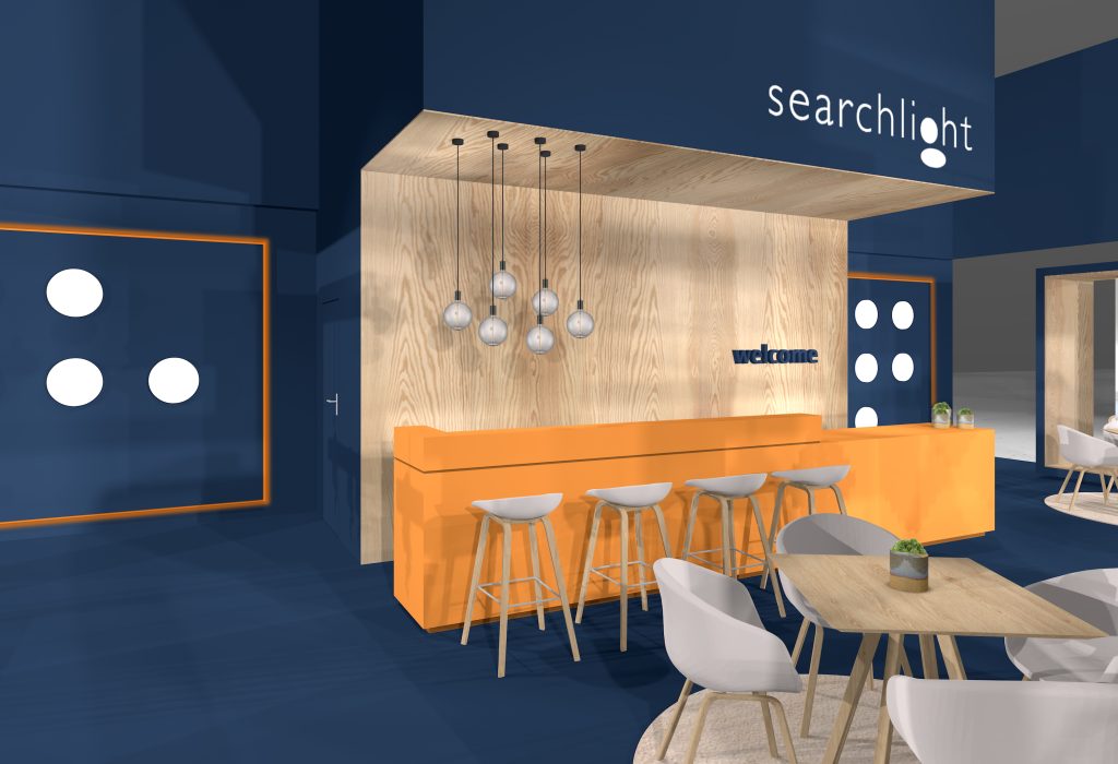 Messekonzept für Searchlight Electric